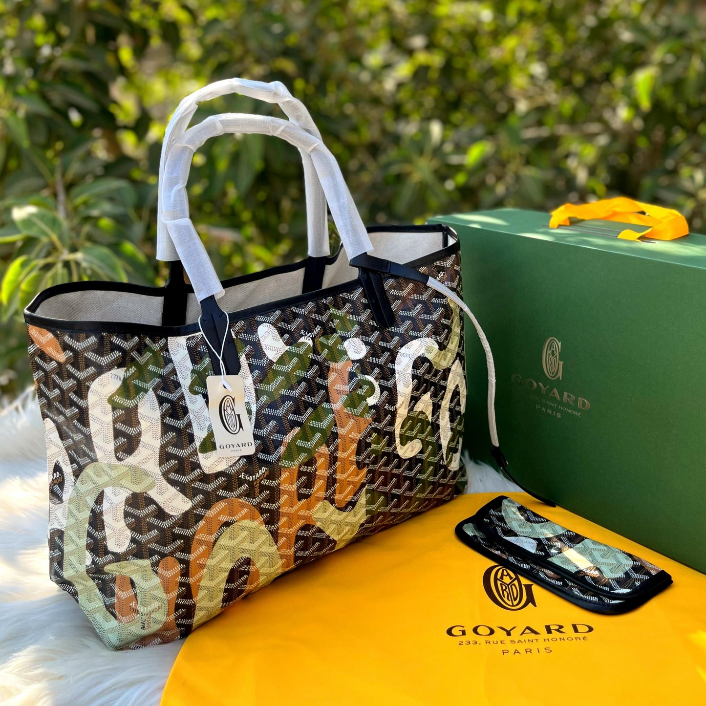 Goyard Black Lettres Camouflage Goyardine