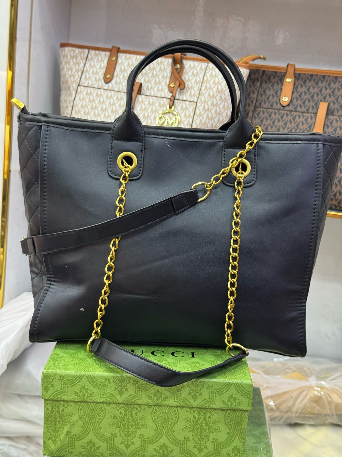 Chanel Black Caviar Leather Tote Bag