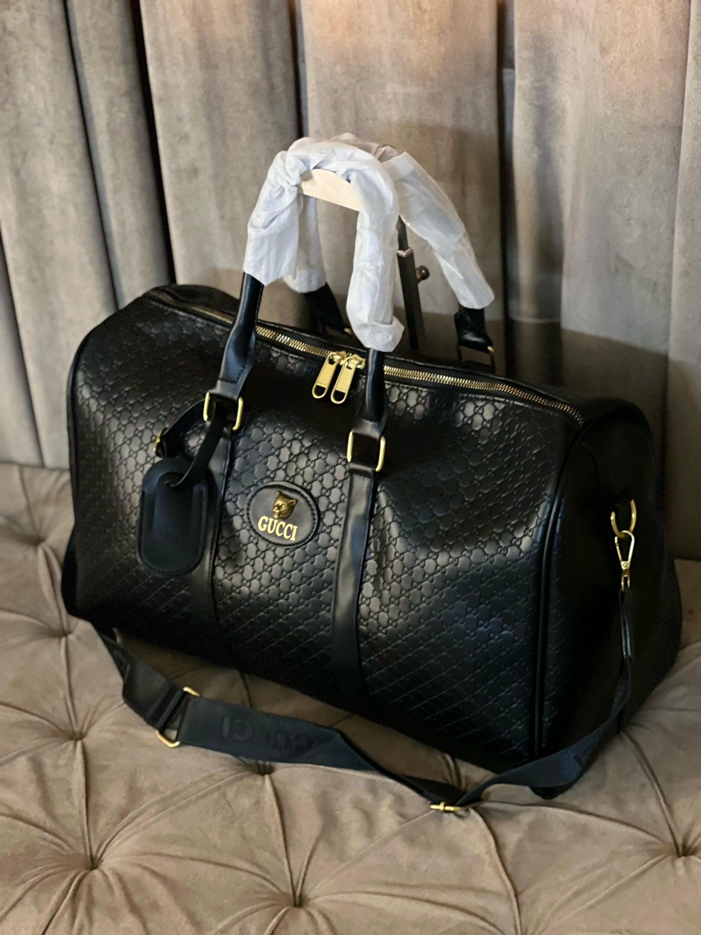 Gucci Quilted Oversized Travel Duffel Bag