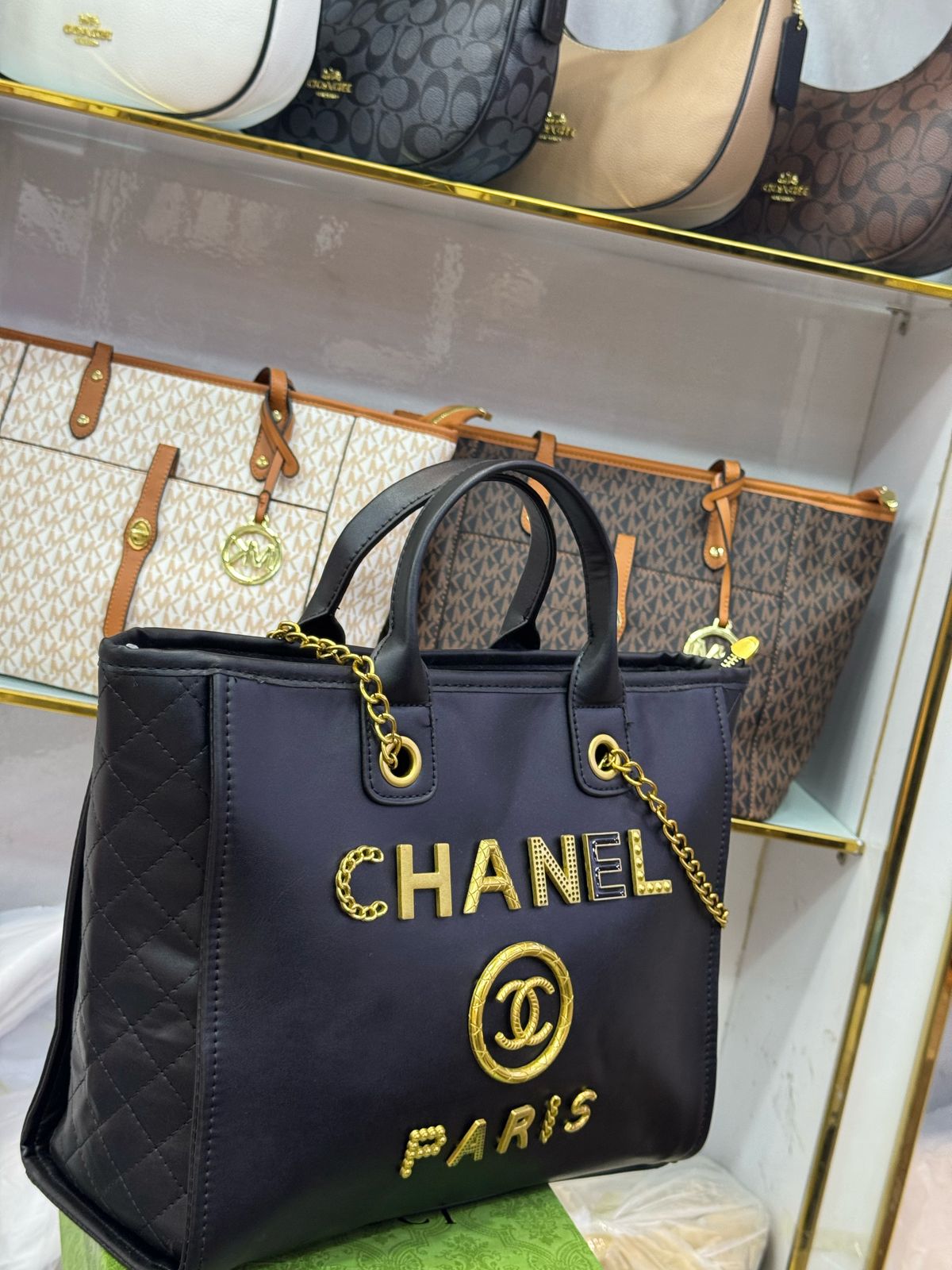 Chanel Black Caviar Leather Tote Bag