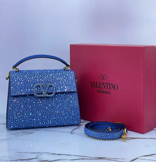 VELINTINO MINI VSLING HANDBAG WITH SPARKLING EMBROIDERY